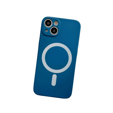 Husa MagSafe pentru Apple iPhone 13 Pro, Silicon, Protectie pentru camera, Magnetica, Incarcare Wireless, , Albastru [1]