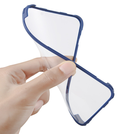 Husa Max Defence pentru iPhone 11, Albastru, Fata Dubla Transparenta, Protectie Antisoc Full 360 ( fata, spate, margini ),  [5]