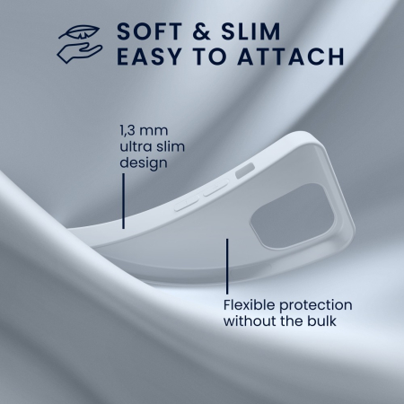 Husa pentru Apple iPhone 14 Pro , Liquid Silicone, cu Microfibra pe interior, Protectie Antisoc, Grey, Gri [3]