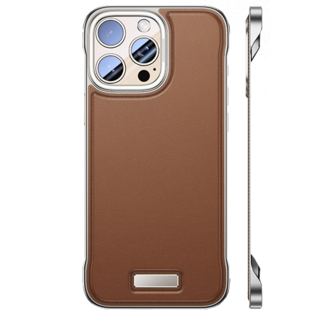 Huse Telefoane - Husa pentru iPhone 15 Pro, husa de protectie pentru telefon, , Design Modern fara margini, din Piele PU, Subtire, Maro