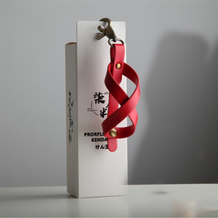 Husa pentru Kendama, , Husa de Depozitare pentru Kendama, din Piele Ecologica, Catarama cu Agatare pentru Transportare, Breloc 8, 12 x 6 cm, Rosu [1]