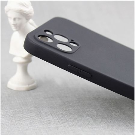 Husa pentru Samsung Galaxy A03 4G, , Liquid Silicone, cu Microfibra pe interior, Protectie Antisoc, Negru [2]