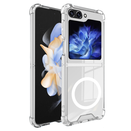 ✨TOATE PRODUSELE✨ - Husa pentru Samsung Galaxy Z FLIP6, , Husa de Protectie cu Anti-Shock, Tehnologie MagSafe Magnetic, Design Ultra Subtire, Anti alunecare, TPU Acrilic, Transparent