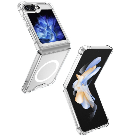 Husa pentru Samsung Galaxy Z FLIP6, , Husa de Protectie cu Anti-Shock, Tehnologie MagSafe Magnetic, Design Ultra Subtire, Anti alunecare, TPU Acrilic, Transparent [1]