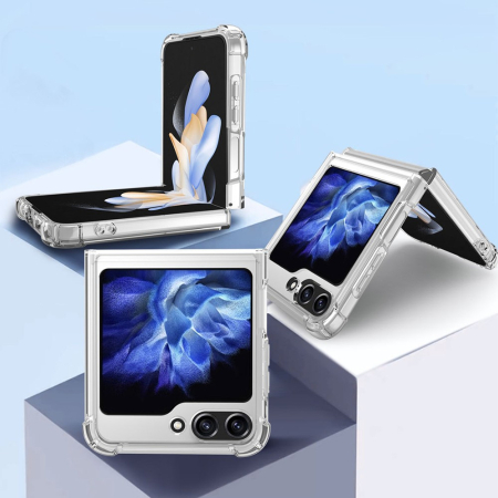 Husa pentru Samsung Galaxy Z FLIP6, , Husa de Protectie cu Anti-Shock, Tehnologie MagSafe Magnetic, Design Ultra Subtire, Anti alunecare, TPU Acrilic, Transparent [4]