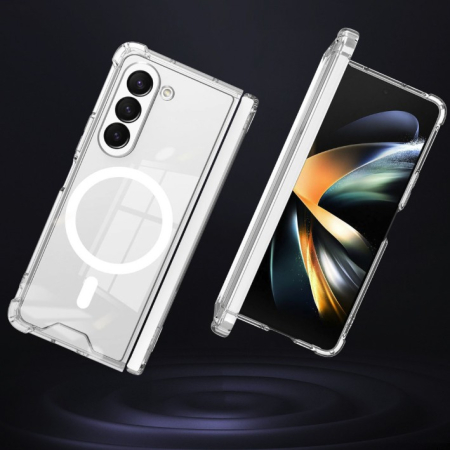 Husa pentru Samsung Galaxy Z FOLD6, , Husa de Protectie cu Anti-Shock, Tehnologie MagSafe Magnetic, Design Ultra Subtire, Anti alunecare, TPU Acrilic, Transparent [6]