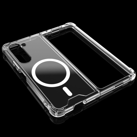 Husa pentru Samsung Galaxy Z FOLD6, , Husa de Protectie cu Anti-Shock, Tehnologie MagSafe Magnetic, Design Ultra Subtire, Anti alunecare, TPU Acrilic, Transparent [3]