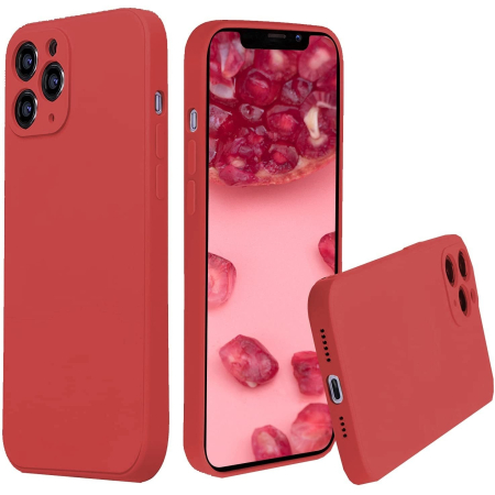 Husa protectie compatibila cu Apple iPhone 11 Pro Liquid Silicone Case Rosu [9]