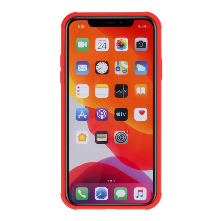 Husa protectie compatibila cu Apple iPhone 11 Pro Liquid Silicone Case Rosu [3]