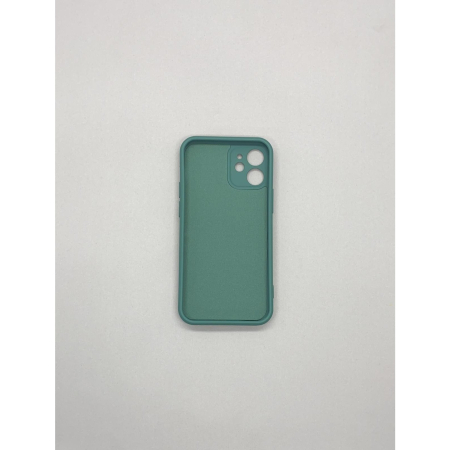 Husa protectie compatibila cu Apple iPhone 12 Liquid Silicone Ring cu suport rotativ Verde [7]