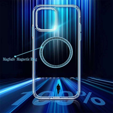 Husa protectie compatibila cu Apple iPhone 12 Pro Max Mag Safe Silicone Transparent [13]