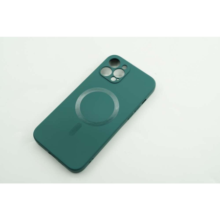 Husa protectie compatibila cu Apple iPhone 12 Pro Max Mag Safe Silicone Verde [2]