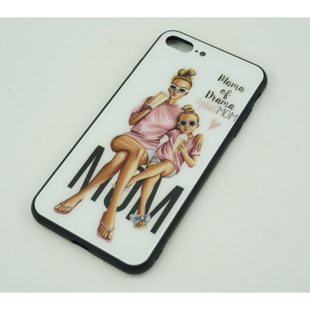 Husa protectie compatibila cu Apple iPhone 13 Glass print Mama of Drama Multicolor [3]