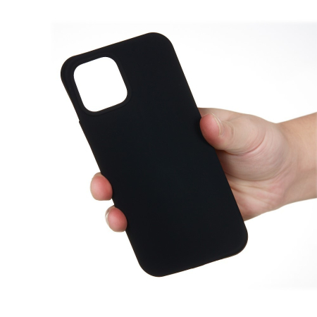 Husa protectie compatibila cu Apple iPhone 13 Liquid Silicone Negru [2]