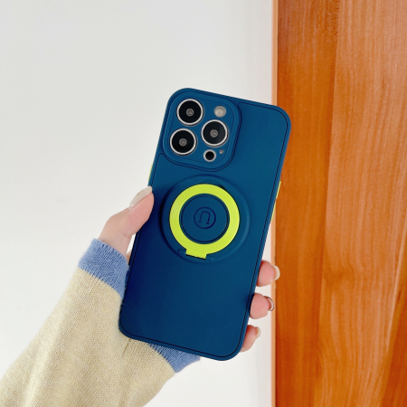 Husa protectie compatibila cu Apple iPhone 13 Mini Mag Safe Silicone Albastru [3]