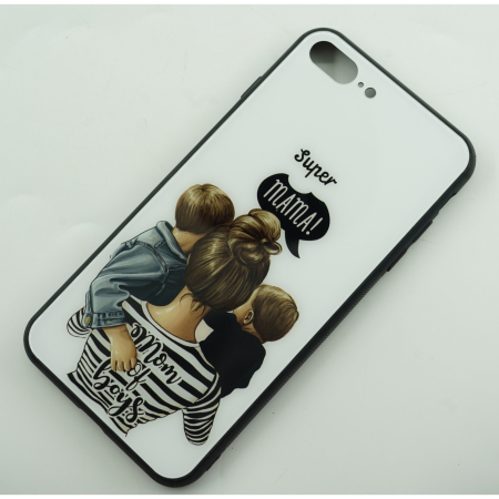 Husa protectie compatibila cu Apple iPhone 13 Pro Glass print Super Mom Multicolor [5]