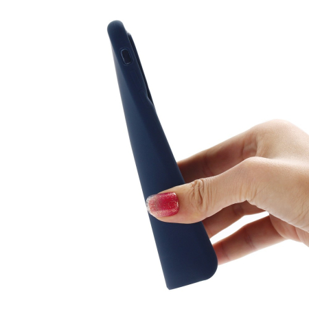 Husa protectie compatibila cu Apple iPhone 7/8/SE 2020 Liquid Silicone Case Albastru Inchis [3]