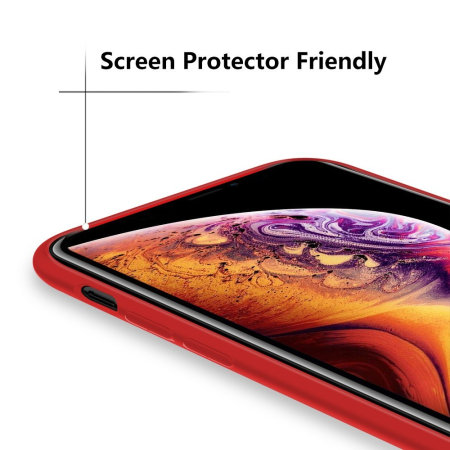 Husa protectie compatibila cu Apple iPhone X/XS Liquid Silicone Case Rosu [14]