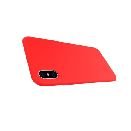 Husa protectie compatibila cu Apple iPhone X/XS Liquid Silicone Case Rosu [4]