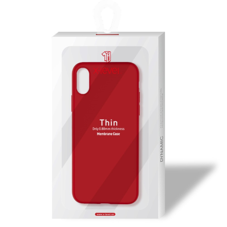 Husa protectie compatibila cu Apple iPhone X/XS Liquid Silicone Case Rosu [16]