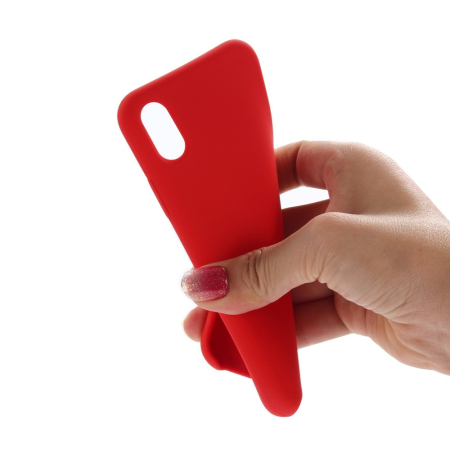 Husa protectie compatibila cu Apple iPhone XR Liquid Silicone Case Rosu [6]