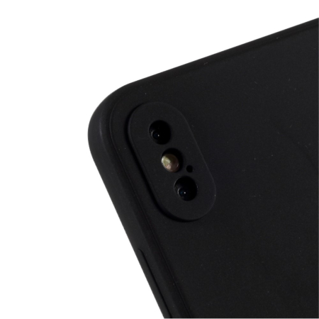 Husa protectie compatibila cu Apple iPhone XS Max Liquid Silicone Case Negru [4]