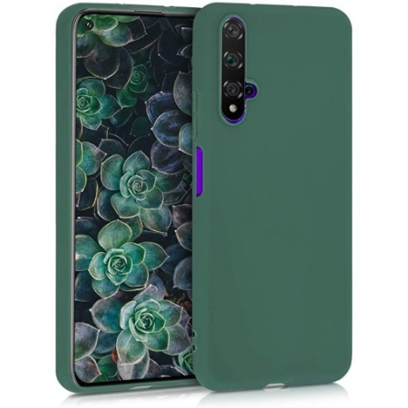 Husa protectie compatibila cu Huawei Nova 5T Liquid Silicone Case Verde [1]