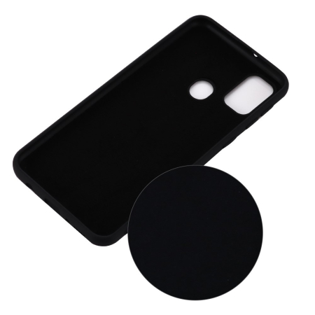 Husa protectie compatibila cu Huawei P Smart 2020 Liquid Silicone Case Negru [2]
