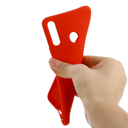 Husa protectie compatibila cu Samsung A20E Liquid Silicone Case Rosu [4]