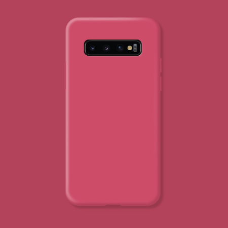 Husa protectie compatibila cu Samsung Galaxy S10 Liquid Silicone Case Fuchsia [3]