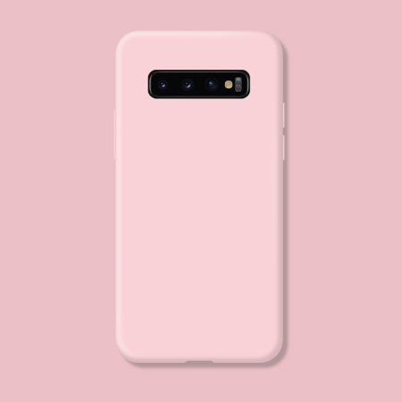 Husa protectie compatibila cu Samsung Galaxy S10 Liquid Silicone Case Roz [3]