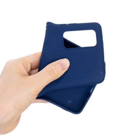 Husa protectie compatibila cu Samsung Galaxy S21 Ultra Liquid Silicone Case Albastru [3]