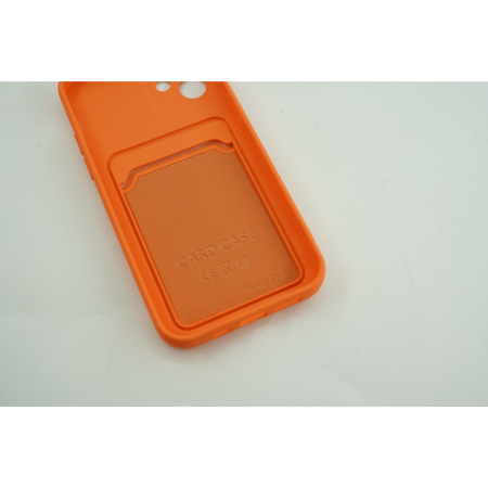 Husa protectie cu suport card compatibila cu Samsung A72 Portocaliu [2]