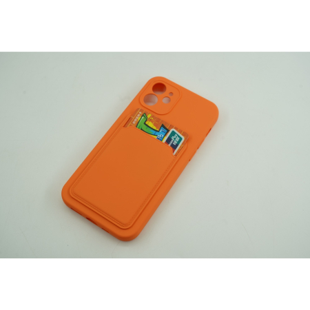 Husa protectie cu suport card compatibila cu Samsung A72 Portocaliu [4]