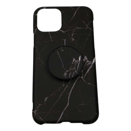 Husa protectie pentru Apple iPhone 11 Pro Soft IMD TPU Marble Negru cu Suport inclus [1]