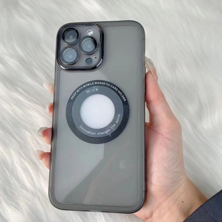 Husa protectie pentru Apple iPhone 13 Pro decupaj logo, magnetica, Protectie Camera, Negru [1]