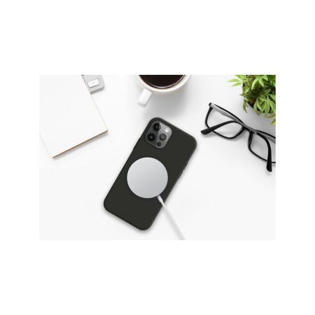 Husa protectie pentru iPhone 13 Mag Safe, 2 in 1 incarcare si magnet, Soft silicone, Verde [1]