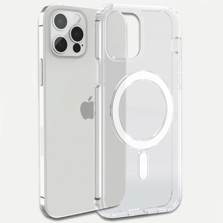 Husa protectie pentru iPhone 14 Pro Mag Safe, 2 in 1 incarcare si magnet, Silicone, Transparenta [10]