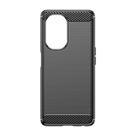 Husa Protectie pentru OnePlus Nord CE2 Lite 5G, , din Silicon TPU Moale, Textura Periat, Anti Cadere, cu Element Carbon, Negru [2]