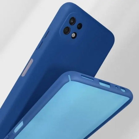 Husa protectie pentru Samsung A22 5G Liquid Silicone Albastru Inchis [5]