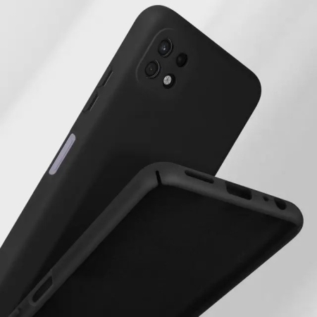 Husa protectie pentru Samsung A22 5G Liquid Silicone Negru [5]