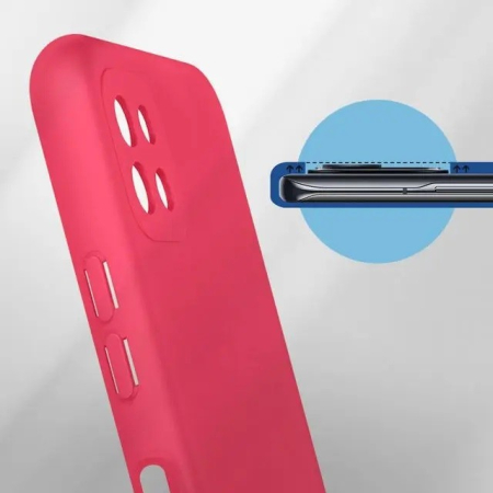 Husa protectie pentru Samsung A22 5G Liquid Silicone Roz Fuchsia/Roz [3]