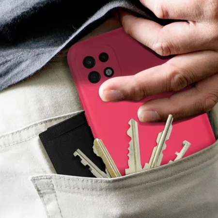 Husa protectie pentru Samsung A22 5G Liquid Silicone Roz Fuchsia/Roz [5]