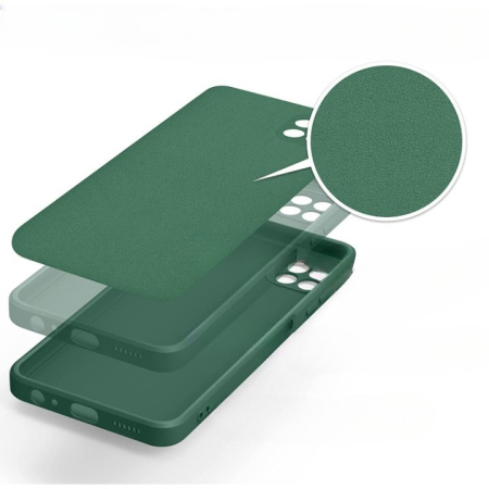 Husa protectie pentru Samsung A22 5G Liquid Silicone Verde [2]