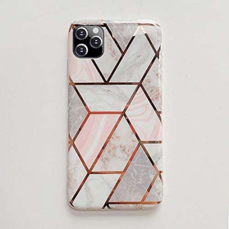 Husa protectie pentru Samsung S10 Plus Soft IMD TPU Marble Geometric Alb [5]