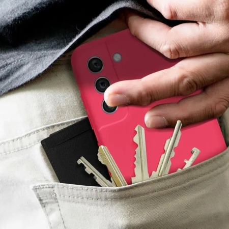 Husa protectie pentru Samsung S21 FE Liquid Silicone Fuchsia/Roz [5]