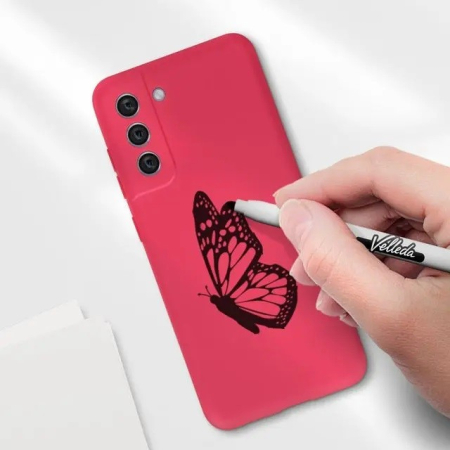 Husa protectie pentru Samsung S21 FE Liquid Silicone Fuchsia/Roz [2]