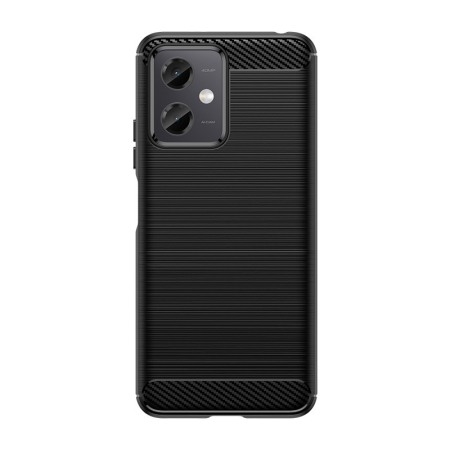 ✨TOATE PRODUSELE✨ - Husa Protectie pentru Xiaomi Redmi Note 12 5G, , din Silicon TPU Moale, Textura Periat, Anti Cadere, cu Element Carbon, Negru