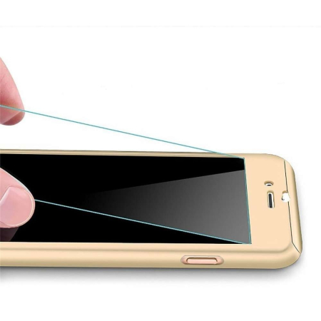Husa Samsung Galaxy S20 Full Cover 360, Auriu + Folie de protectie [2]