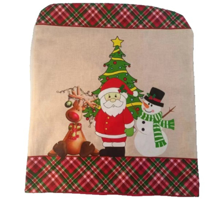 ✨TOATE PRODUSELE✨ - Husa Scaun Craciun, , Model 1 Mos Craciun, Ren, Om de Zapada, 45x56cm, din Textil, Multicolor